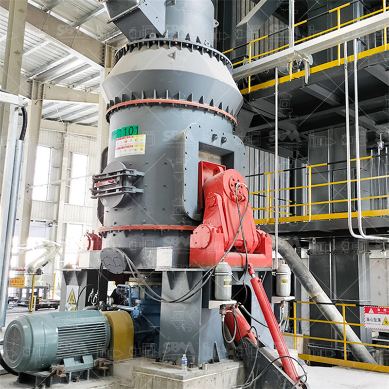 A large LM Series Vertical Roller Mill installed in a modern petcoke processing plant