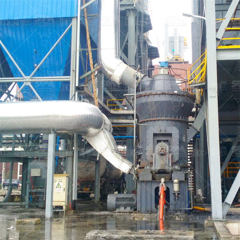 LM vertical roller mill assembly showing grinding table and rollers