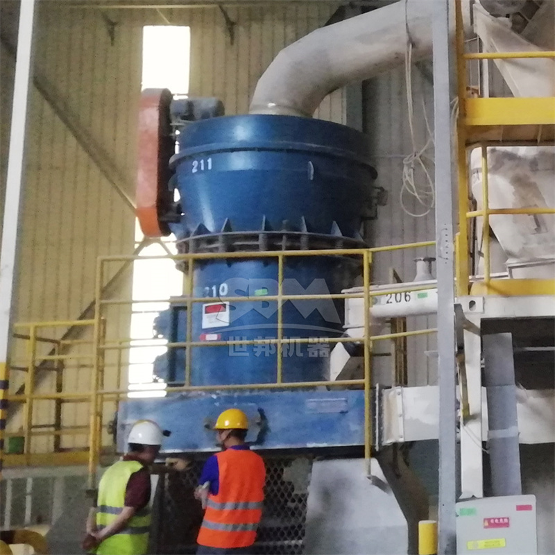 Industrial activated carbon milling system with vertical roller mill